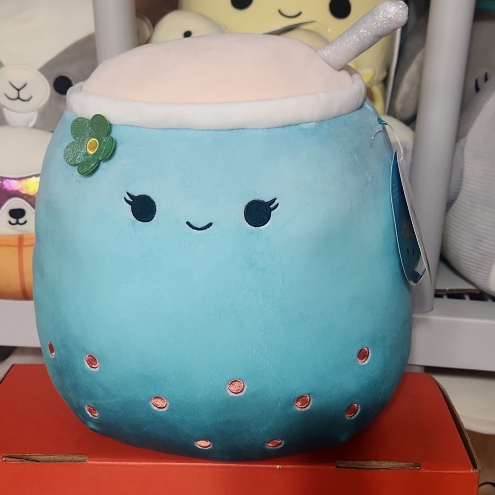 Squishmallows Jakarria The Boba  Kellytoy Boba Bubble Tea 12"